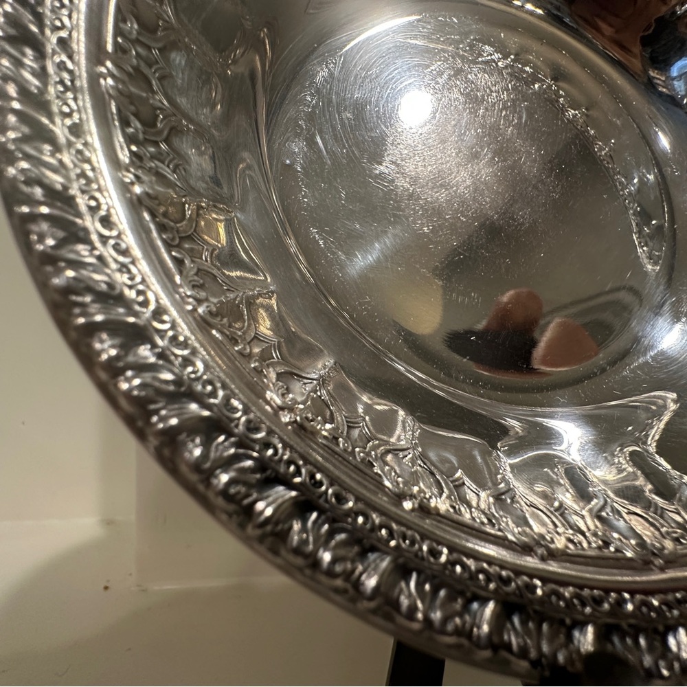 Reed & Barton 1202 Silverplate Francis I Style 6” Candy Nut Bowl Mid-Century - Picture 3 of 10